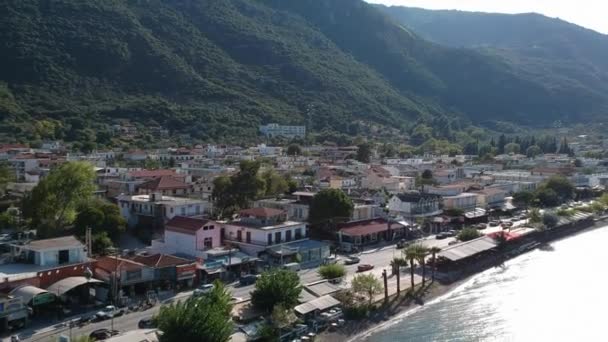 Aerial View Cape Kamena Vourla City Aegean Sea Famous Tourist — Vídeo de Stock