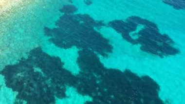 Panoramic aerial view over Milia beach in Alonnisos island, Greece, Europe.