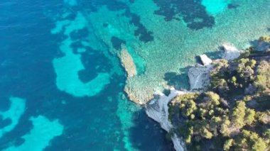Panoramic aerial view over Milia beach in Alonnisos island, Greece, Europe.