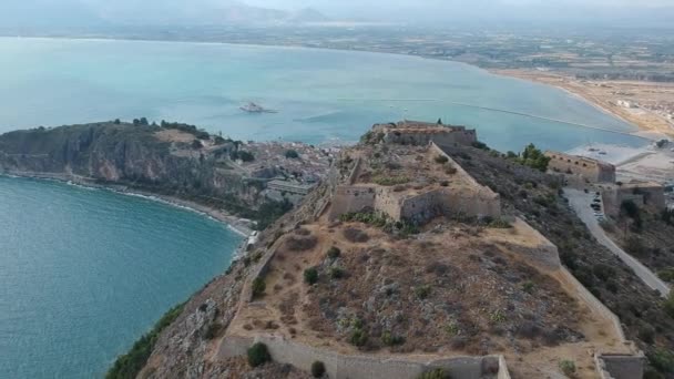 Yunanistan Mora Eyaletinin Argolis Kentindeki Nafplio Sahil Kentinde Bulunan Limanın — Stok video