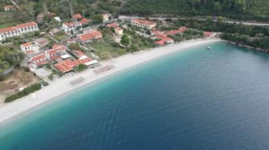 Amazing scenery over Skopelos island Greece in Autumn. Skopelos is the largest island of Sporades complex, covering 96 square km covered at 80% of its total extent from Pinewoods