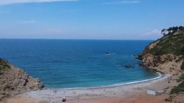 Aerial view over Tsoukalia beach in Alonissos, Sporades, Greece