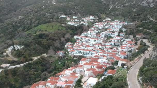 Vue Panoramique Village Historique Byzantin Velanidia Près Cap Malea Grèce — Video