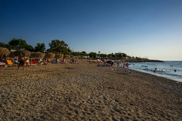 Yon Denizi Doğru Kyparissia Nın Idyllic Plajı Kyparissia Messenia Moreloponnese — Stok fotoğraf