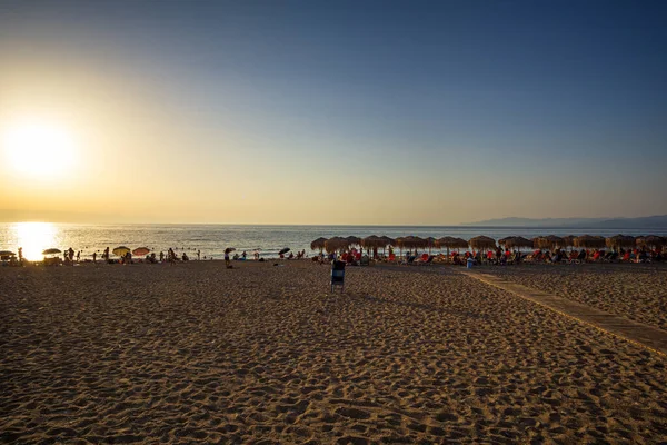 stock image The Idyllic beach of Kyparissia towards the Ionian sea. Kyparissia is a lively coastal town located in Messenia, Peloponnese, Greece.