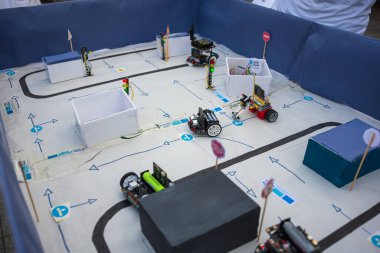 Yunanistan 'ın Kalamata kentinde düzenlenen Robot Bilimleri Festivali kapsamında öğrenciler robotik eğitimi gösterdiler.