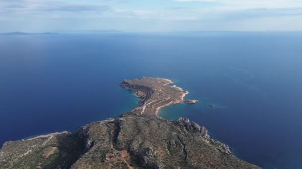 Вид Плітру Лаконії Пелопоннес Греція — стокове відео