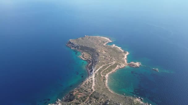 Aerial View Plytra Area Laconia Peloponnese Greece — Stock Video