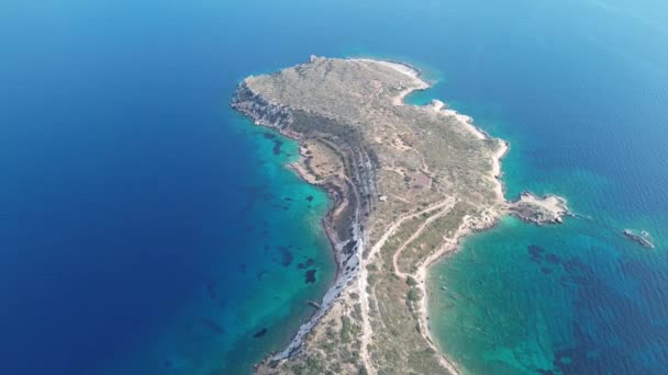 Légi Kilátás Plytra Területén Laconia Peloponnészosz Görögország — Stock videók
