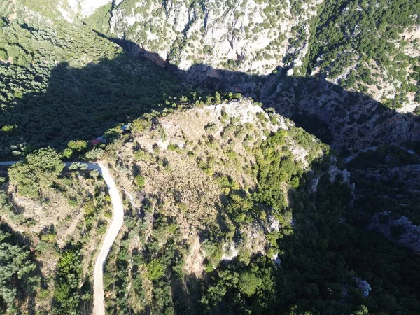 Вид Повітря Знамениту Ущелину Рідомо Гірському Районі Мані Мессенії Пелопоннес — стокове фото