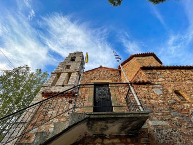 Mani bölgesinde Kentro Avia ve Pigadia Köyleri yakınlarındaki Vorio köyündeki eski geleneksel kilise, Messenia, GreeceMessenia, Yunanistan
