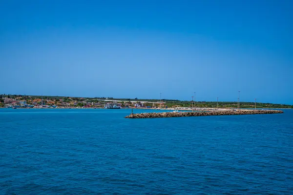 stock image Kyllini, Greece - June 10 2024: Panoramic seaside view of Kyllini town in Peloponnese, in Western Greece.