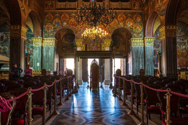 Interior view of the Church of Agios (Saint) Dionysios, located in Zakynthos Town in Greece clipart