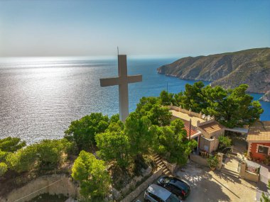 Batı Yunanistan 'ın Zakynthos adasındaki Kampi bölgesinin güzel hava manzarası