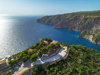 Batı Yunanistan 'ın Zakynthos adasındaki Kampi bölgesinin güzel hava manzarası