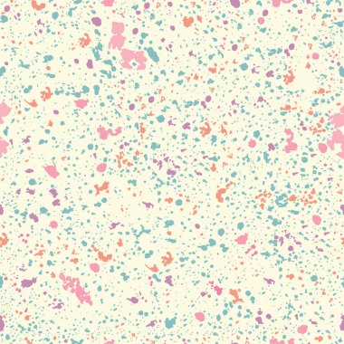 Paskalya yumuşak pastel renklerinde suluboya damlaları olan kusursuz desen. Sarı, pembe, mor, yeşil ve turuncu paletli.