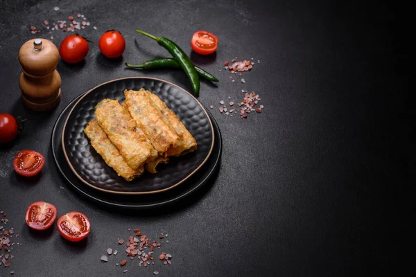 stock image Cabbage rolls with beef, rice and vegetables. Stuffed cabbage leaves with meat