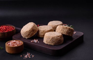 Raw falafel, a traditional oriental dish with spices and herbs. Vegetarian dish