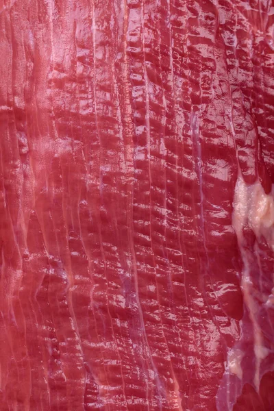 Carne Cruda Jugosa Con Especias Sal Hierbas Sobre Fondo Hormigón —  Fotos de Stock