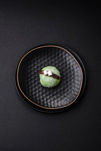 Läckra Söta Färgglada Mochi Desserter Eller Glass Med Risdeg Och — Stockfoto