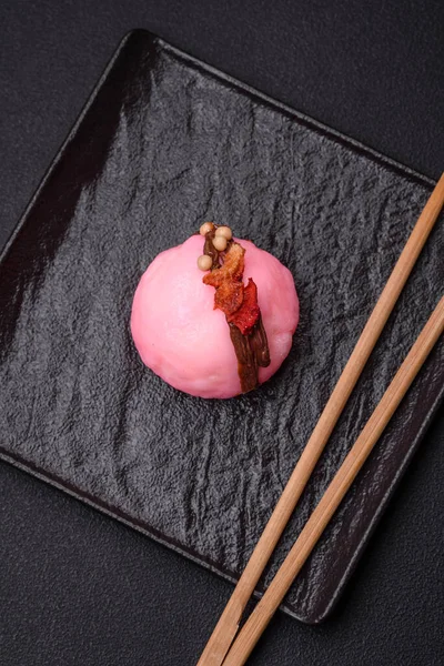 Köstliche Süße Bunte Mochi Desserts Oder Eis Mit Reisteig Und — Stockfoto