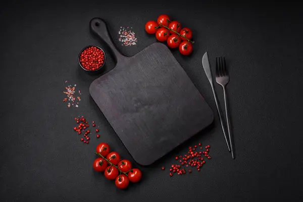 Läckra Färska Köttbullar Och Pasta Tomatsås Med Salt Kryddor Och — Stockfoto