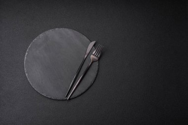 Fotokopi alanı olan boş siyah plaka. Üst görünüm