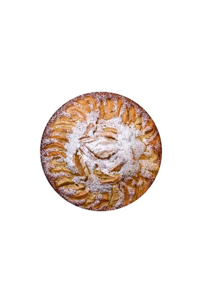Postre Clásico Otoño Americano Tarta Manzana Con Canela Azúcar Demerara — Foto de Stock