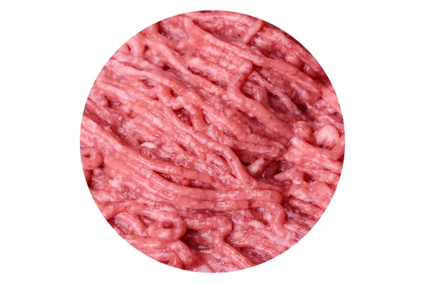 Raw Mince Beef Ground Meat Black Background Copy Space — Stock Photo, Image
