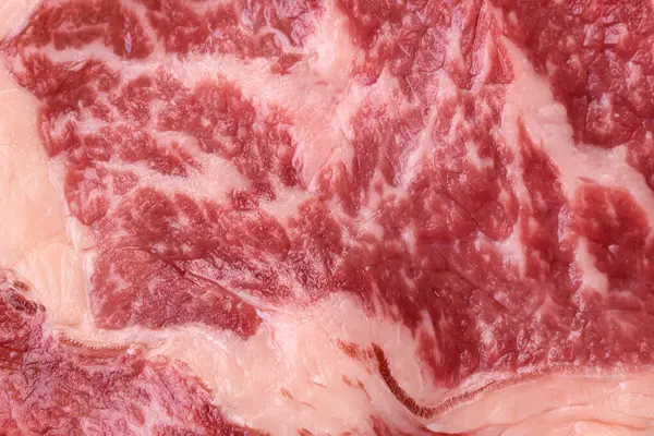 Fresh Juicy Raw Beef Striploin Steak Salt Spices Dark Concrete — Stock Photo, Image