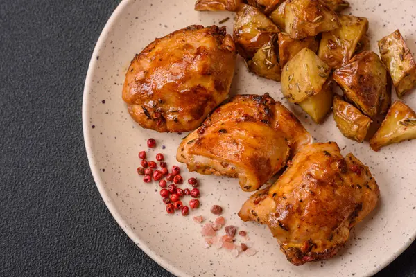 Tuzlu, baharatlı ve çimento kaplı lezzetli tavuk kebabı.