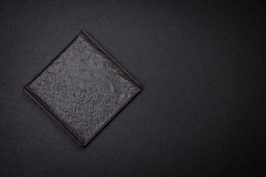 Beton kaplamalı kare boş seramik plaka. Mutfak aletleri
