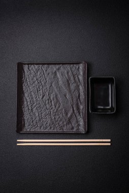 Beton kaplamalı kare boş seramik plaka. Mutfak aletleri