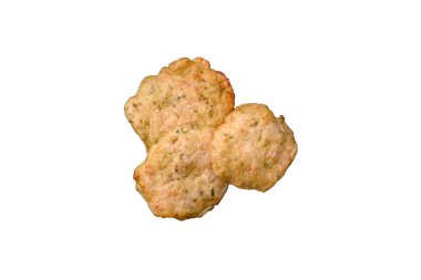 Lezzetli kızarmış fileto, baharatlı, tuzlu ve çimento kaplı gözleme.