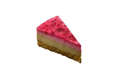 Maskaralık peynirli, ahududu ve reçelli nefis bir cheesecake keki.