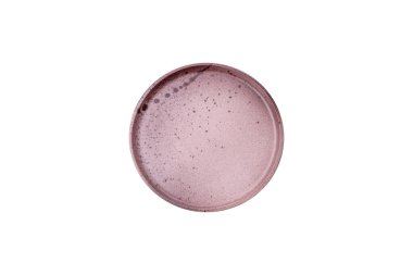 Fotokopi alanı olan gri beton arka planda boş bir plaka. Ev yemeği.