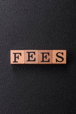 Ahşap küplü yazıt ücretleri, iş konuları için kopya alanı olan kavramsal arkaplan