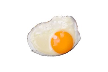 Yağda yumurta, pastırma, fasulye, domates, baharat ve bitkilerle İngiliz kahvaltısı. Güne doyurucu ve doyurucu bir başlangıç.