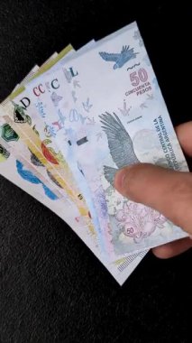 Karanlık arka planda Arjantin vatandaşının uluslararası biyometrik pasaportu