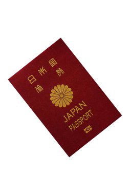 Bavulda bir Japon vatandaşının uluslararası pasaportu havaalanından kalkış, uluslararası seyahat.