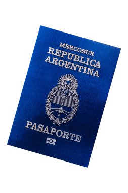 Bavulunda Arjantin vatandaşının uluslararası pasaportu havaalanından kalkış, uluslararası seyahat.