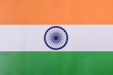 Bağımsızlık kavramı için Hindistan 'ın ulusal bayrağı. Hindistan 'ın üç renkli ulusal bayrağı