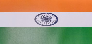 Bağımsızlık kavramı için Hindistan 'ın ulusal bayrağı. Hindistan 'ın üç renkli ulusal bayrağı