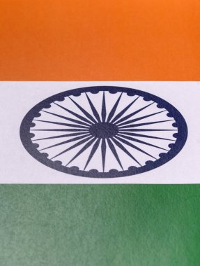 Bağımsızlık kavramı için Hindistan 'ın ulusal bayrağı. Hindistan 'ın üç renkli ulusal bayrağı