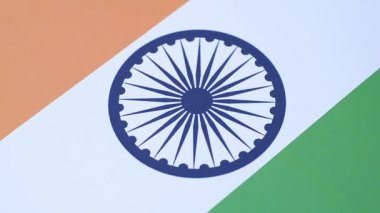 Bağımsızlık kavramı için Hindistan 'ın ulusal bayrağı. Hindistan 'ın üç renkli ulusal bayrağı