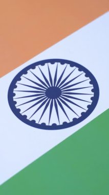 Bağımsızlık kavramı için Hindistan 'ın ulusal bayrağı. Hindistan 'ın üç renkli ulusal bayrağı