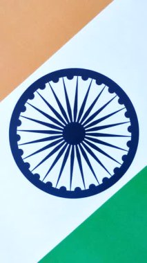 Bağımsızlık kavramı için Hindistan 'ın ulusal bayrağı. Hindistan 'ın üç renkli ulusal bayrağı