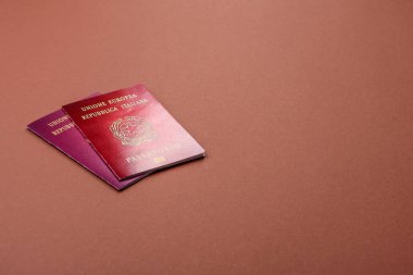 Seyahat, uçmak ve iş yapmak için İtalya pasaportu. İtalyanca belge, sınırı geçmek için kimlik