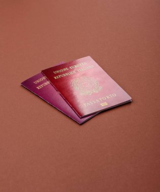 Seyahat, uçmak ve iş yapmak için İtalya pasaportu. İtalyanca belge, sınırı geçmek için kimlik