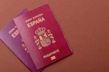 Seyahat, uçmak ve iş yapmak için İspanya pasaportu. İspanyolca belge, sınırı geçmek için kimlik